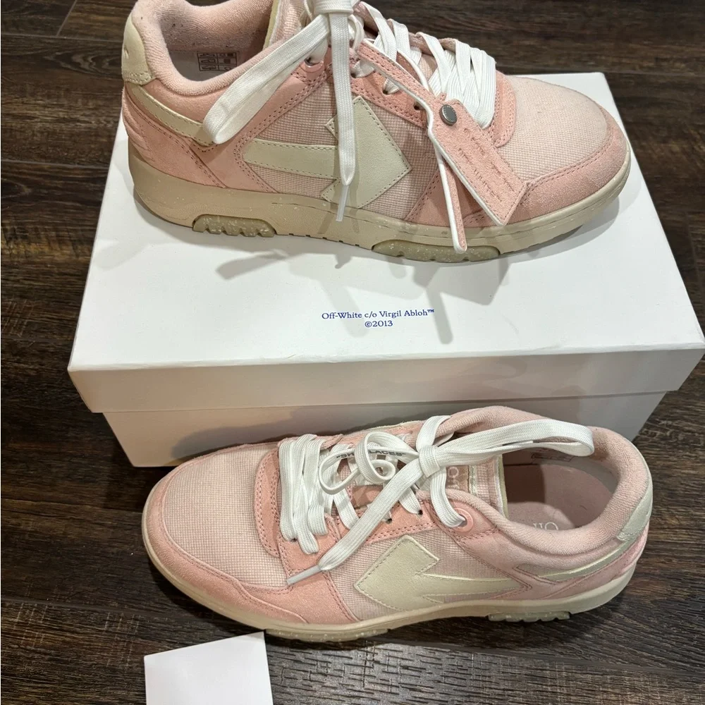 Off-White Out-of-Office White/Pink Sneakers - Picture 2 of 12